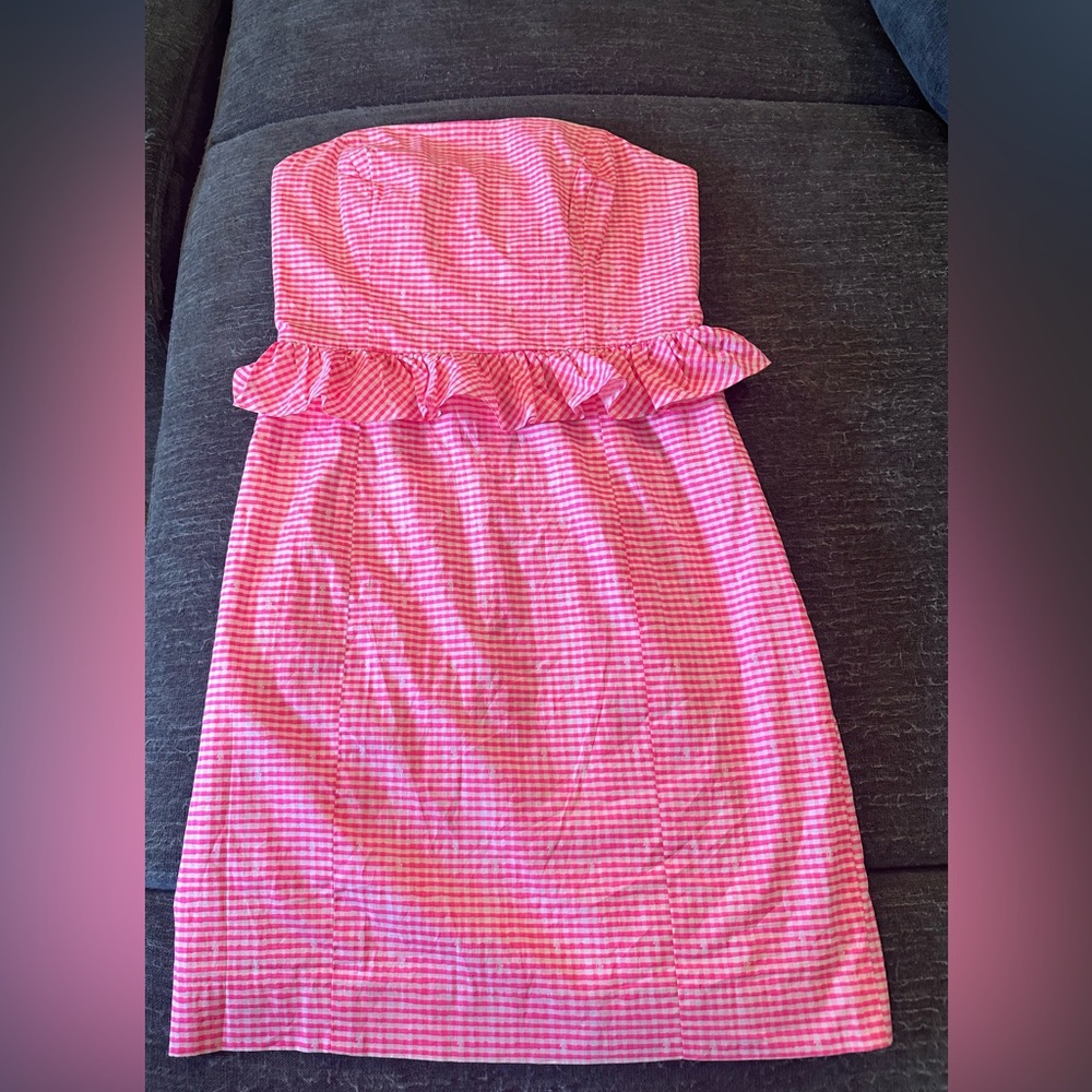 New Lily Pulitzer pink gingham dress size 6
